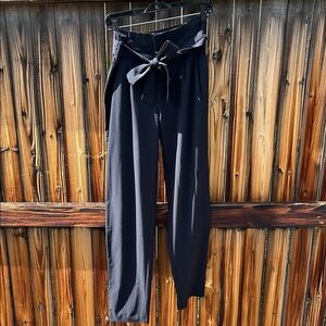Athleta Pleated High-Waisted Tie Pants